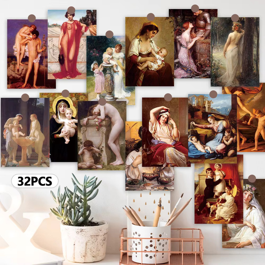 32 Stück Postkarten aus der mythologischen Serie in Multicolor als Sammlerstücke und Raumdekoration aus Papier - Bild 3