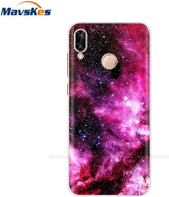 Handyhülle mit Blumenmuster für Huawei P20 Pro und Huawei P20, weiche TPU-Silikon-Rückseite, transparent und multicolour - Bild 1
