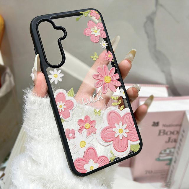 Silikon-Handyhülle mit Blumen-Design für Samsung Galaxy Modelle in Multicolour - Bild 1
