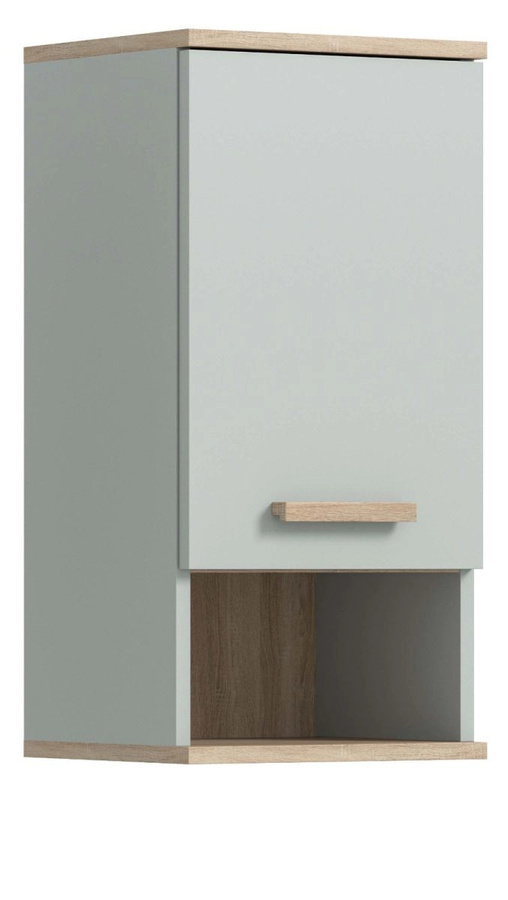 Badezimmer Hängeschrank Luna in Grün und Eiche, B/T/H: 68 x 34 x 28 cm - Bild 2