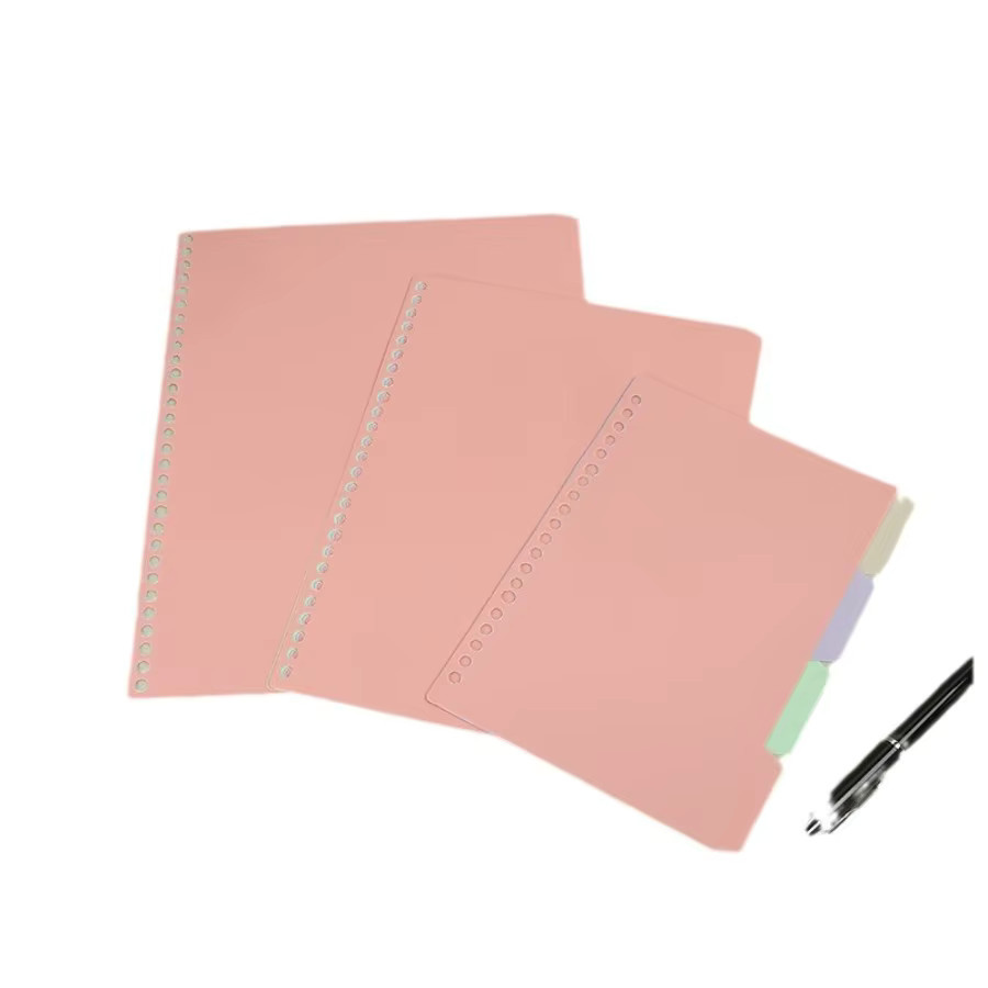 Notizbuch mit Indexregister und Trennseiten aus Kunststoff, A5, Mehrfarbig (Pink) - Bild 2