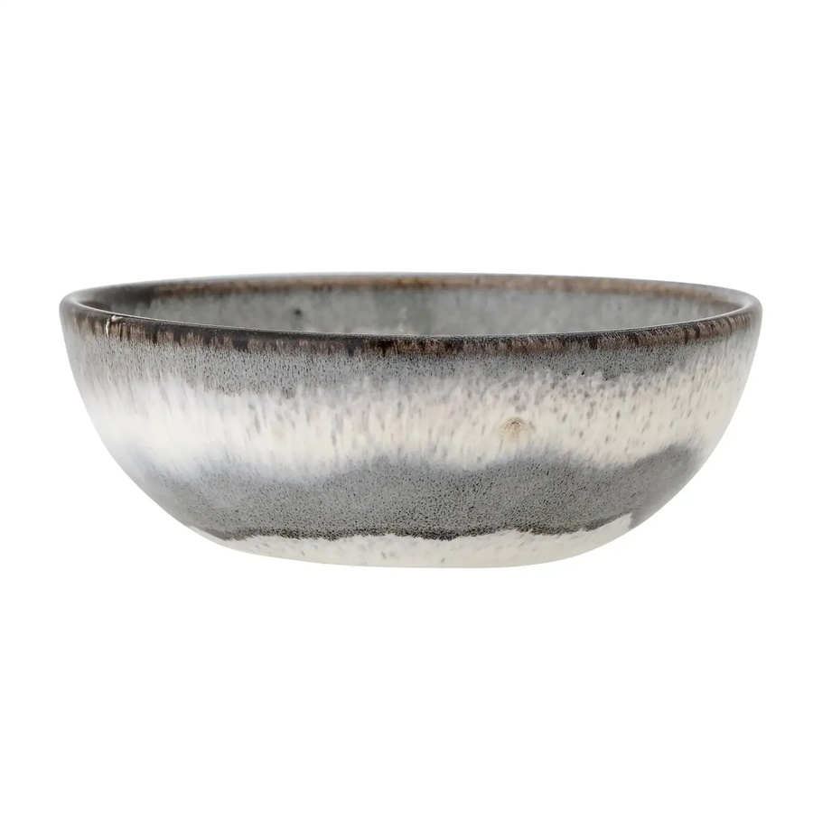 Bloomingville Schale Paula aus Steingut in Grau, Durchmesser: 16 cm - Bild 1