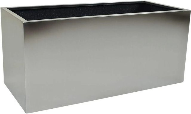 Vivanno Pflanztrog Maxi in Edelstahl Gebürstet, Farbe Silber, B/T/H: 100 x 45 x 45 cm - Bild 1