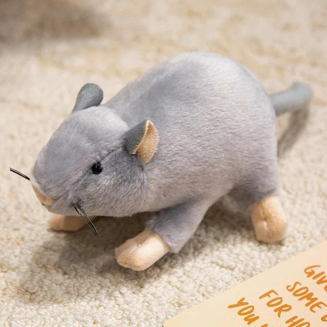 Yiran toy Maus Plüschtier, Grau, 17cm - Bild 1