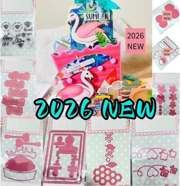 Valentine Harp Memorydex Stempel und Stanzformen für Scrapbook, Tagebuch und Grußkarten zur DIY Dekoration - Bild 1