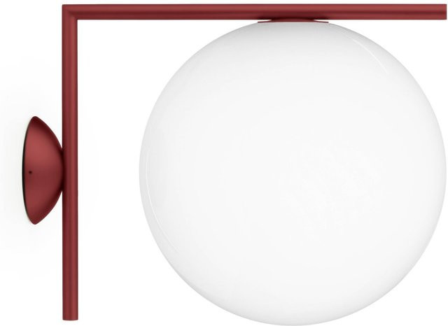 Flos IC Outdoor Wandleuchte in Rot mit Opalglas und Stahlgehäuse - Bild 1