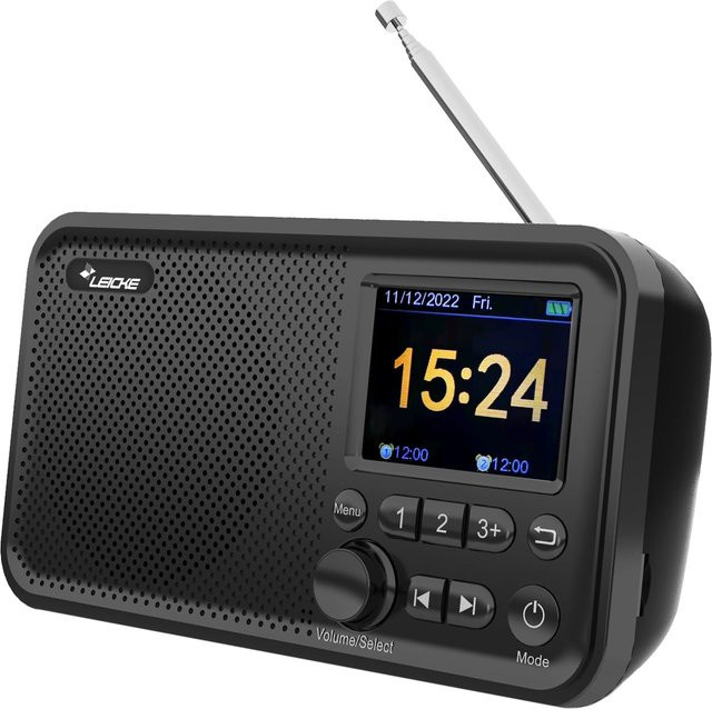 LEICKE DJ ROXXX DAB+ Radio mit Bluetooth 5.0 und 2000mAh Akku in Schwarz - Bild 1