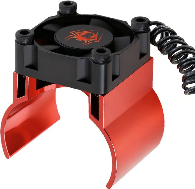 RS RC Auto Motor Lüfter mit Kühlkörper, Metall, Rot, Zubehör - Bild 1