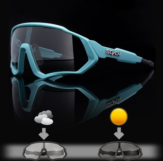 SCVCN Sportsonnenbrille, Photochrome, Vollrand, Unisex, Kunststoff - Bild 1