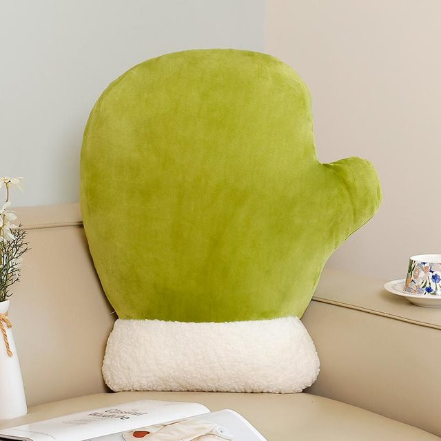 Yiran toy Handschuhform Plüschkissen in Bunt und Grün, weiches Dekokissen für Sofa und Stuhl - Bild 1