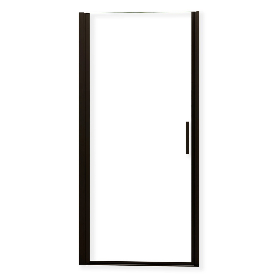 AICA Duschkabine Nischentür mit Pendeltür aus ESG-Glas in Schwarz, B: 100 cm, H: 200 cm, Transparent mit Nano-Beschichtung - Bild 2