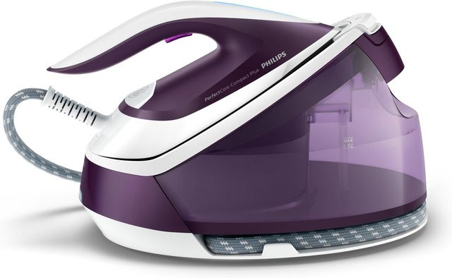 Philips PerfectCare Compact Plus GC7933/30 Dampfbügelstation in Lila und Weiß mit 2400W, vertikalem Dampf, Abschaltautomatik und Anti-Calc-Funktion - Bild 3