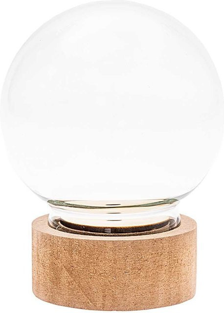 Rico Design Glas-Dekohaube mit Sockel aus Glas und MDF, B/T/H: 8 x 11 x 11 cm - Bild 1