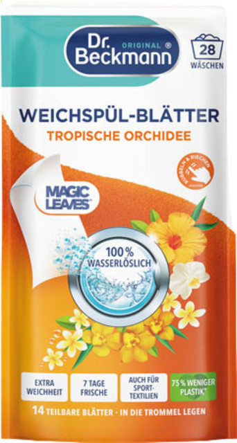 Dr. Beckmann Magic Leaves Weichspüler-Blätter Tropische Orchidee, 62g - Bild 1