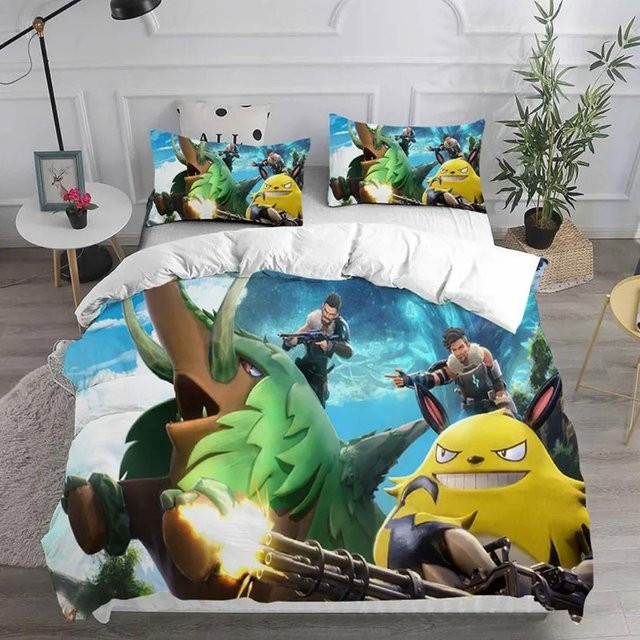 Palworld Bettwäsche-Set mit 3D-Print-Design, 2-teilig aus Mikrofaser, Mehrfarbig, B/H: 135 x 200 cm - Bild 1