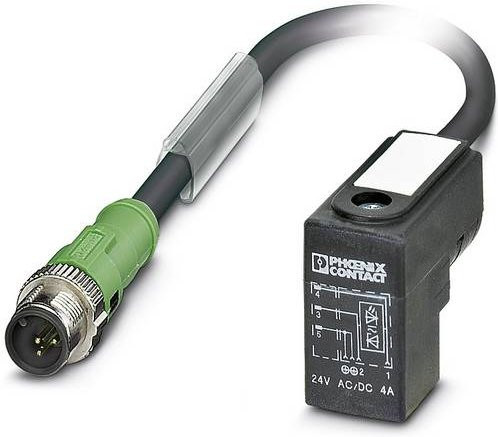 Phoenix Contact SAC-3P-M12MS/1,5-PUR/C-1L-Z Kabel mit 3 Polen in Schwarz - Bild 1