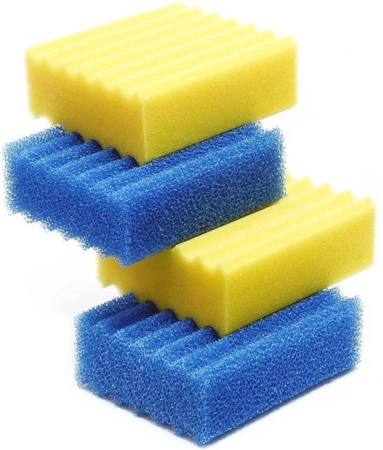 WilTec Filterschwamm Biological Ersatzset für Teichfilter in Blau-Gelb - Bild 1