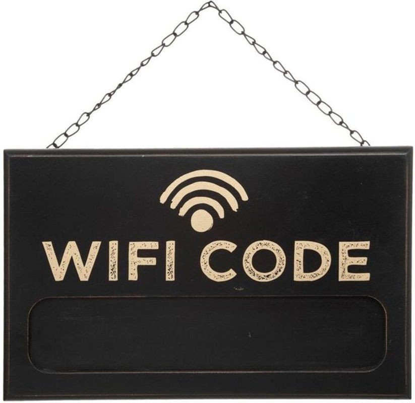Atmosphera Kreidetafel Wifi Code, Schwarz, B: 35 cm, H: 22 cm - Bild 1