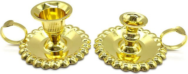 HTISOK Orthodoxe Kerzenständer aus Legierung in Gold für die Tischdekoration - Bild 1