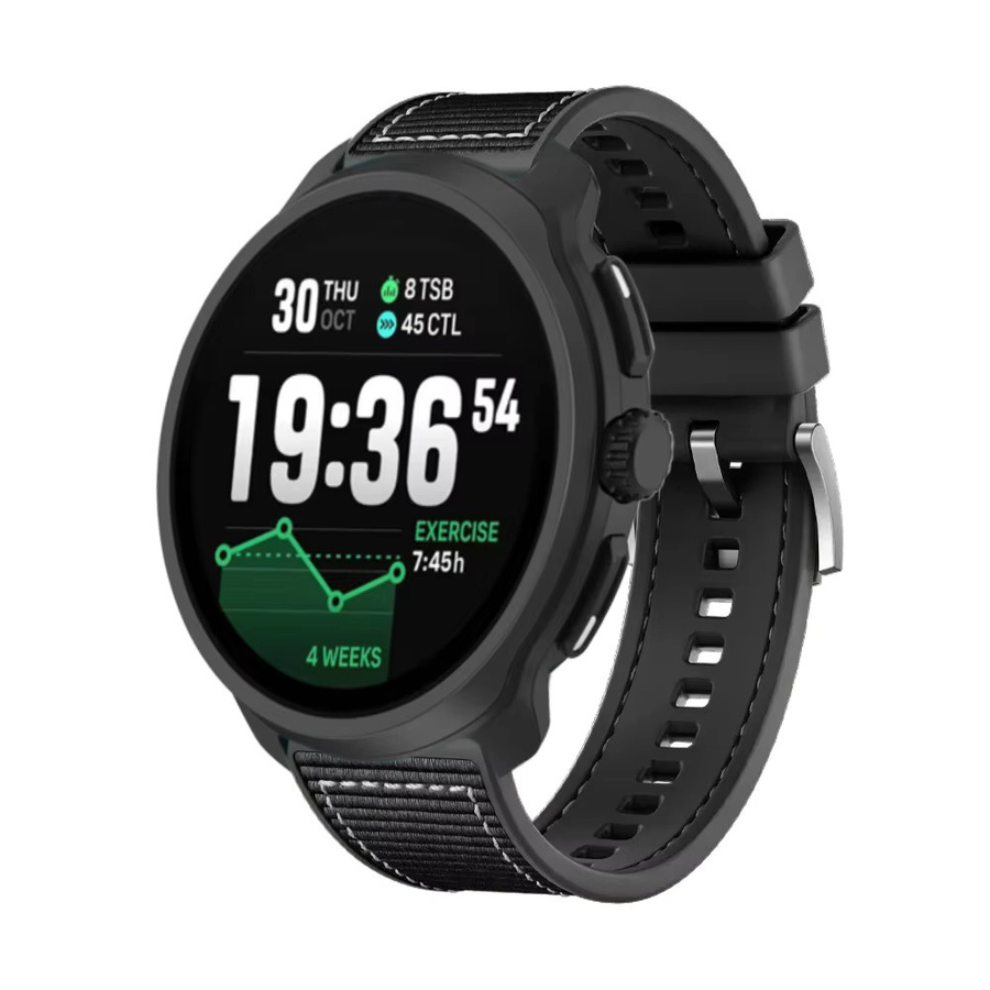 COROS Uhrenarmband Silikon, 22 mm, Schwarz, Unisex - Bild 3
