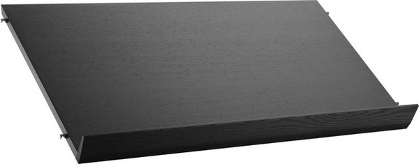 String Furniture Zeitschriftenablage aus Holz in Schwarz matt im skandinavischen Design wandmontiert