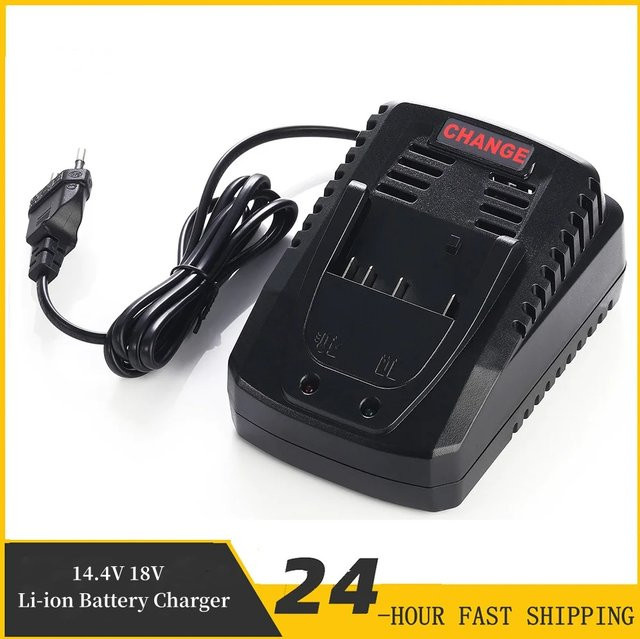 Schnelles Li-Ion Batterie Ladegerät für Bosch 14,4 V und 18 V Akkus, kompatibel mit BAT609, BAT609G, BAT618, BAT618G, AL1860CV, AL1814CV und AL1820CV, Schwarz - Bild 1