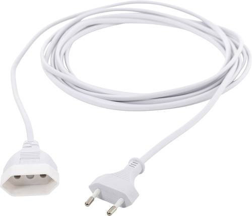 HAWA R695 Strom Verlängerungskabel Weiß 3,00 m H03VVH2-F 2x 0,75mm² flach - Bild 1