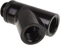 Alphacool Eiszapfen Y-Verbinder 45 Grad G1/4 drehbar in Schwarz oder Silber - Bild 1