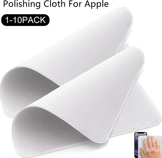 Universal Mikrofaser-Reinigungstuch für Apple iPhone, iPad und Kameraobjektive in Weiß - Bild 1