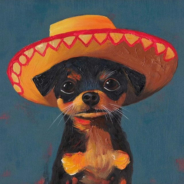 Art Universe Leinwandbild Mexican Dog, Mehrfarbig, B/H: 40 x 40 cm - Bild 1