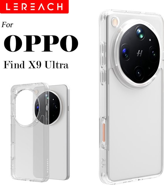Lereach Handyhülle für OPPO Find X9 Ultra in Transparent, ultradünn, stoßfest und kratzfest - Bild 1