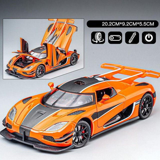 KNSG Jesko Absolut ONE 1 Gemera GT Supercar, Modellauto, 1:24, Metall, ab 14 Jahren - Bild 1