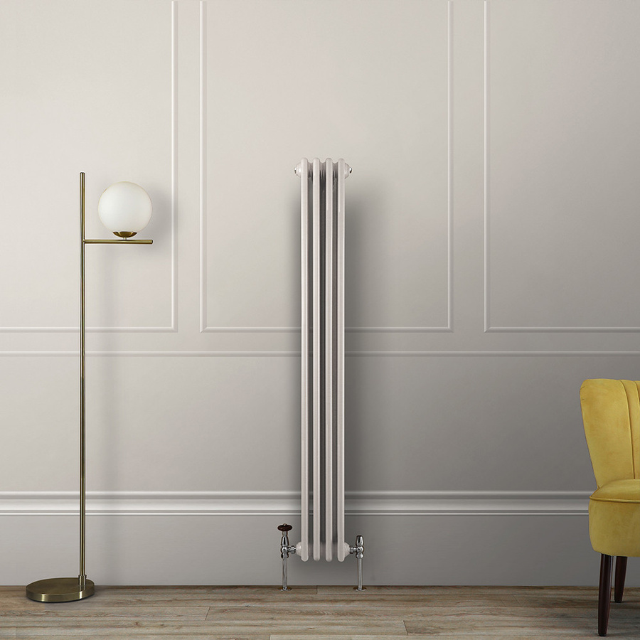 Regent Gliederheizkörper 2-säulig vertikal in Weiß, Höhe: 150 cm, Breite: 20 cm - Bild 1