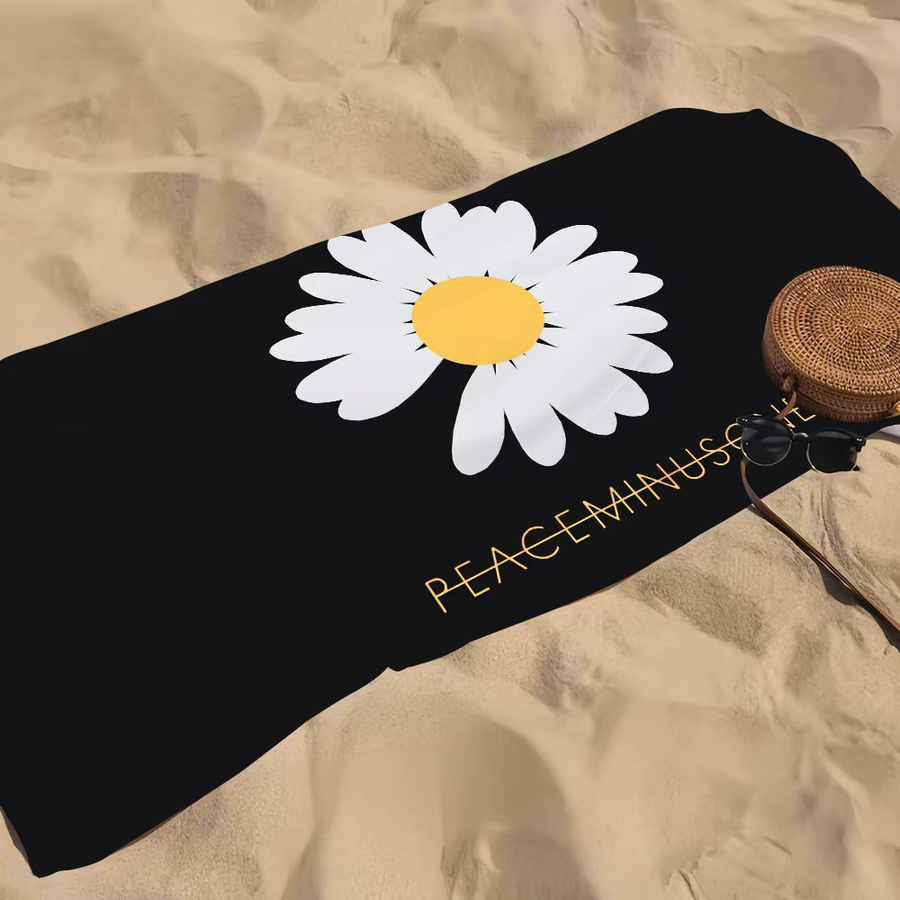 Schnelltrocknendes P-Peaceminusones Handtuch in Schwarz für Sport, Reise und Wellness - Bild 2