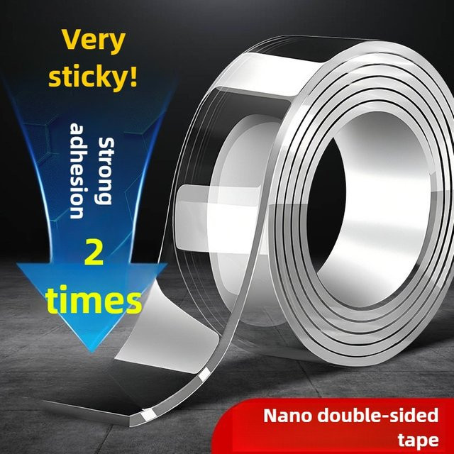 QHSPE Nano-Klebeband doppelseitig, transparentes Acryl-Magic-Tape mit starker Haftung, waschbar und rückstandsfrei - Bild 1