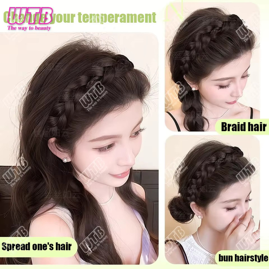 WTB Synthetische Perücke Twist Geflochtenes Stirnband, Damen - Bild 5