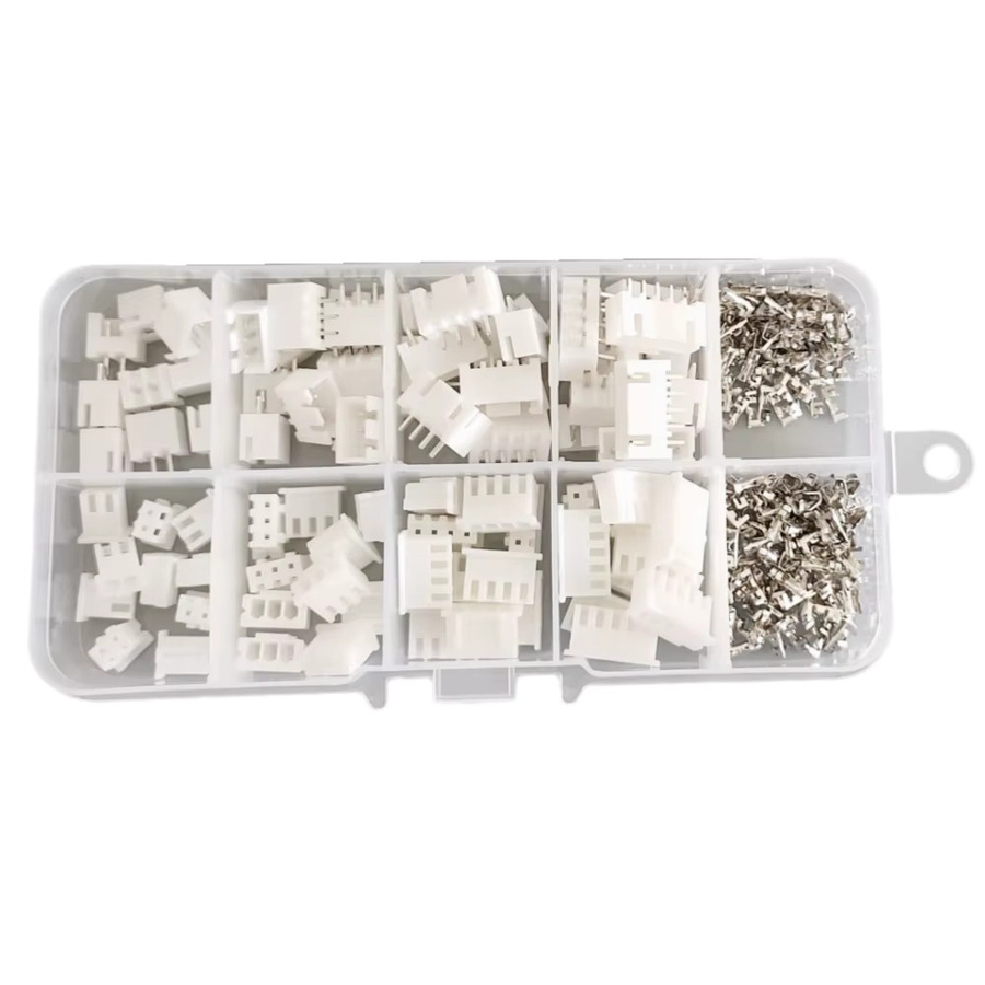 230 Stück XH2.54 Terminal Kit mit Gehäusen und Pin Headern in Weiß, 2,54mm Pitch JST Stecker und Drahtanschlüsse Adapter Set - Bild 2