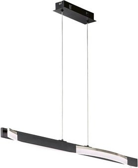 Fischer & Honsel Pendelleuchte Bridge aus Metall in Schwarz mit dimmbarer LED in Warmweiß (18 W) - Bild 1