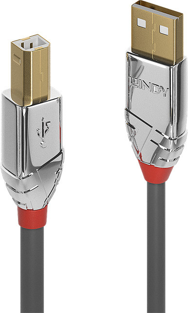 Lindy CROMO USB 2.0 Kabel mit USB-A Stecker und USB-B Stecker in Grau, Länge: 7,5 m - Bild 2