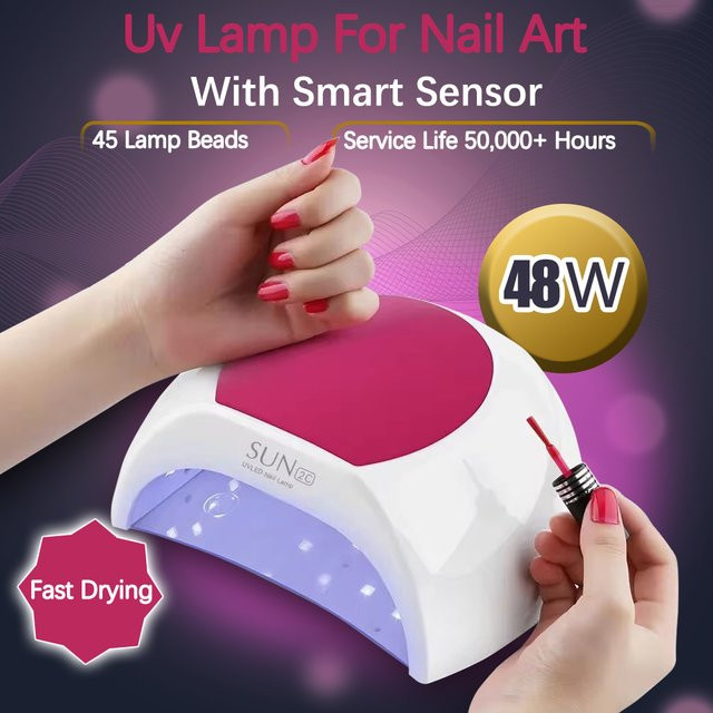 YIKOOLIN UV Nagellampe, 48W, Weiss, für Hände und Füße - Bild 1