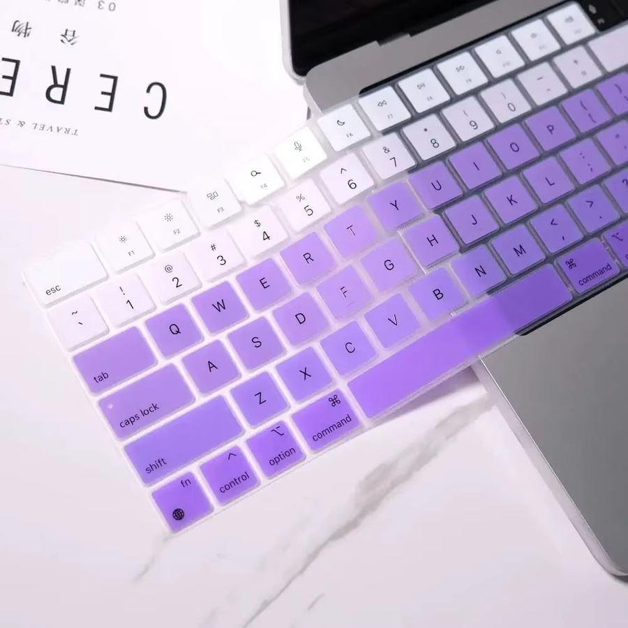 Transparente Tastaturabdeckung für MacBook Pro 14 und 16 Zoll sowie MacBook Air 13,6 und 15,3 Zoll M2 M3 - Bild 2