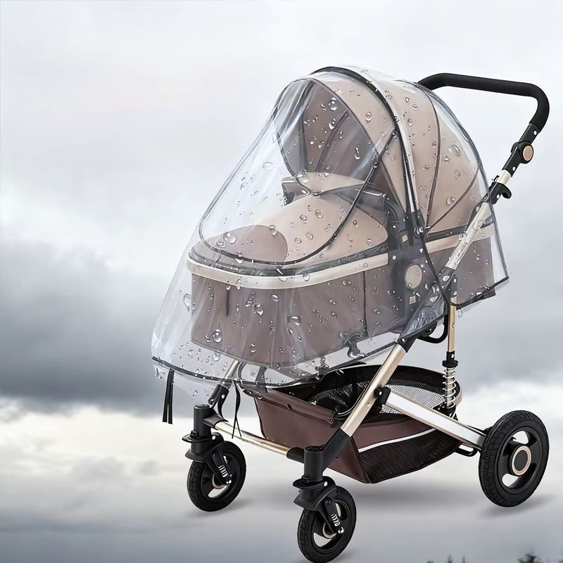 Ardo Universeller Regenschutz für Kinderwagen in Transparent als Wasserdichte Windschutz-Abdeckung für Neugeborene - Bild 2
