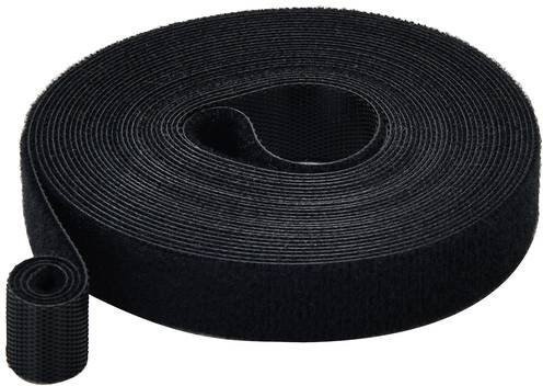 TRU COMPONENTS Klettband zum Bündeln Schwarz L: 5 m, B: 15 mm - Bild 1