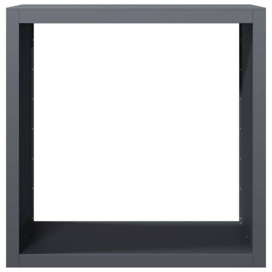 vidaXL Brennholzregal aus Metall in Anthrazit Matt, B/T/H: 40 x 100 x 100 cm - Bild 3