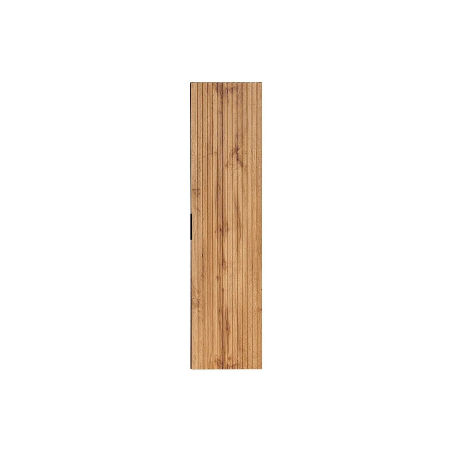 Badschrank Zevara im Bohème-Stil mit geripptem Design in Beige und Braun, Breite: 35 cm, Höhe: 140 cm, Tiefe: 25 cm - Bild 2