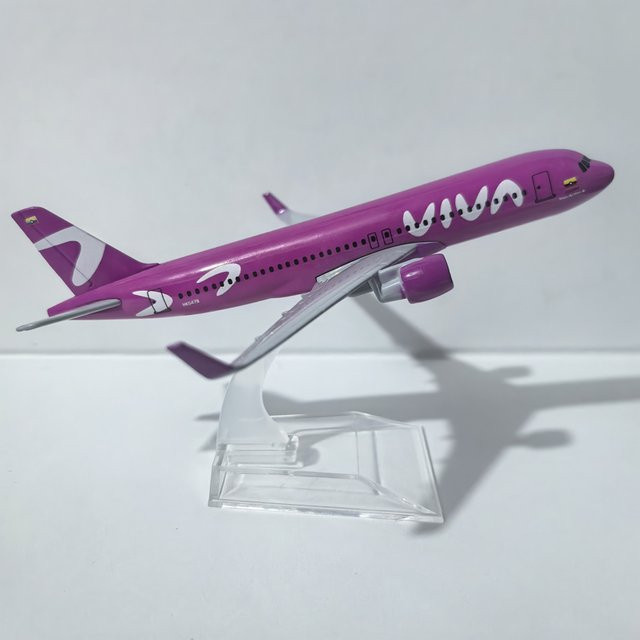 JASON TUTU Airbus A320 Flugzeugmodell Columbia im Maßstab 1:400 aus Metall - Bild 1