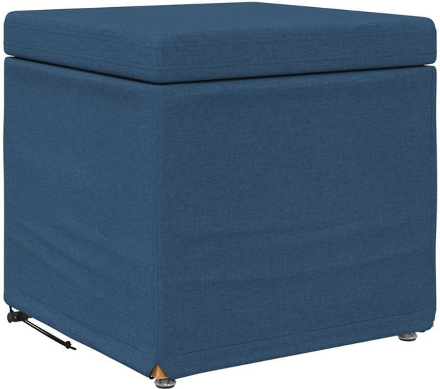 Polsterhocker vidaXL in Blau aus Stoff und Holzwerkstoff, B/T/H: 41 x 41 x 40 cm - Bild 1