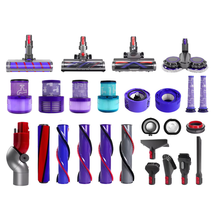 Dyson Staubsaugerzubehör Set in Multicolour für V6 V7 V8 V10 V11 V12 V15 mit weicher Rollenbürste, Bodenbürste, Staubbehälterdeckel und Filterersatz - Bild 3