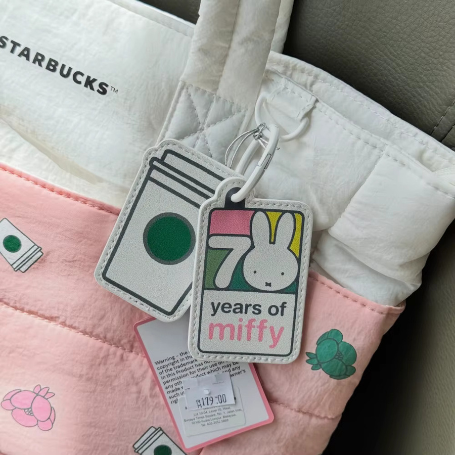 Starbucks Miffy Umhängetasche, Rosa, Cartoon-Kaninchen - Bild 5