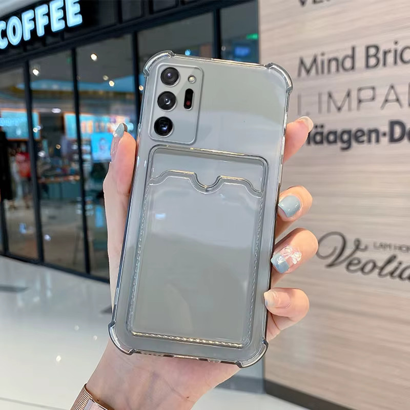 Transparente Handyhülle mit Kartenfach und Airbag-Schutz für Xiaomi Redmi Note 13 12 11 10 9 Pro 8 9S 10S 11S 12S - Bild 4